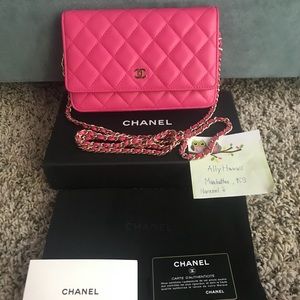 Authentic Chanel WOC LAMBSKIN GHW